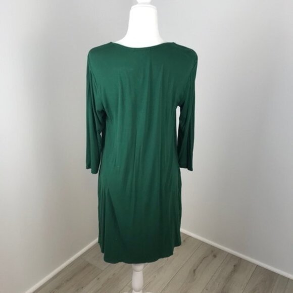 Nine Britton Green Lace-Up Front Dress Size M - Picture 4 of 6